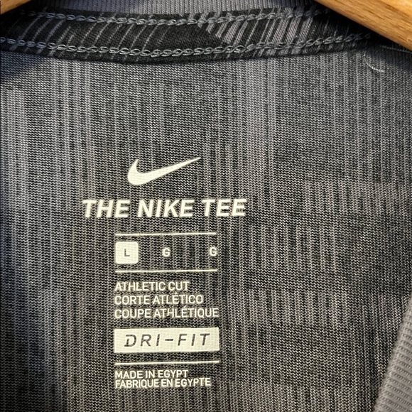 NIKE Elite Logo Youth Large Athletic Cut Short Sleeve Tee Dri-Fit Black Swoosh - Picture 4 of 6